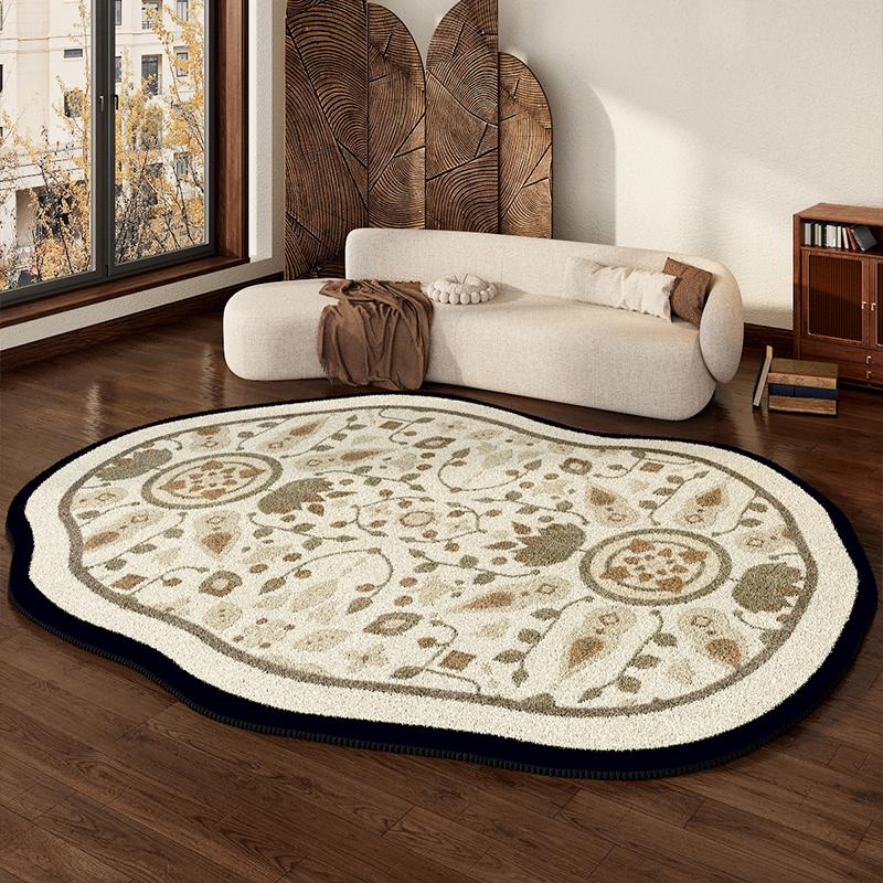 

Необычный плюшевый ковер для гостиной, французские ретро-ковры для гостиной, роскошный кремовый декор для спальни, большой ковер, домашний пушистый мягкий коврик 80*120cm