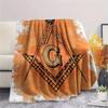 Freemasonry  Print Flannel Blanket, High Quality Comfortable for All Seasons, Home Decor, Warmth and Comfort