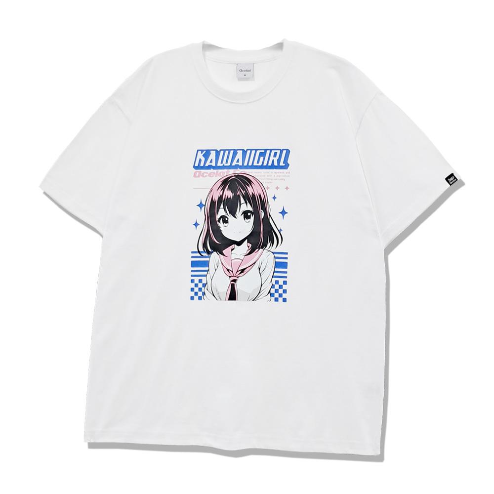 Osillos C65 Vtuber Girl Oversized T-Shirt_White