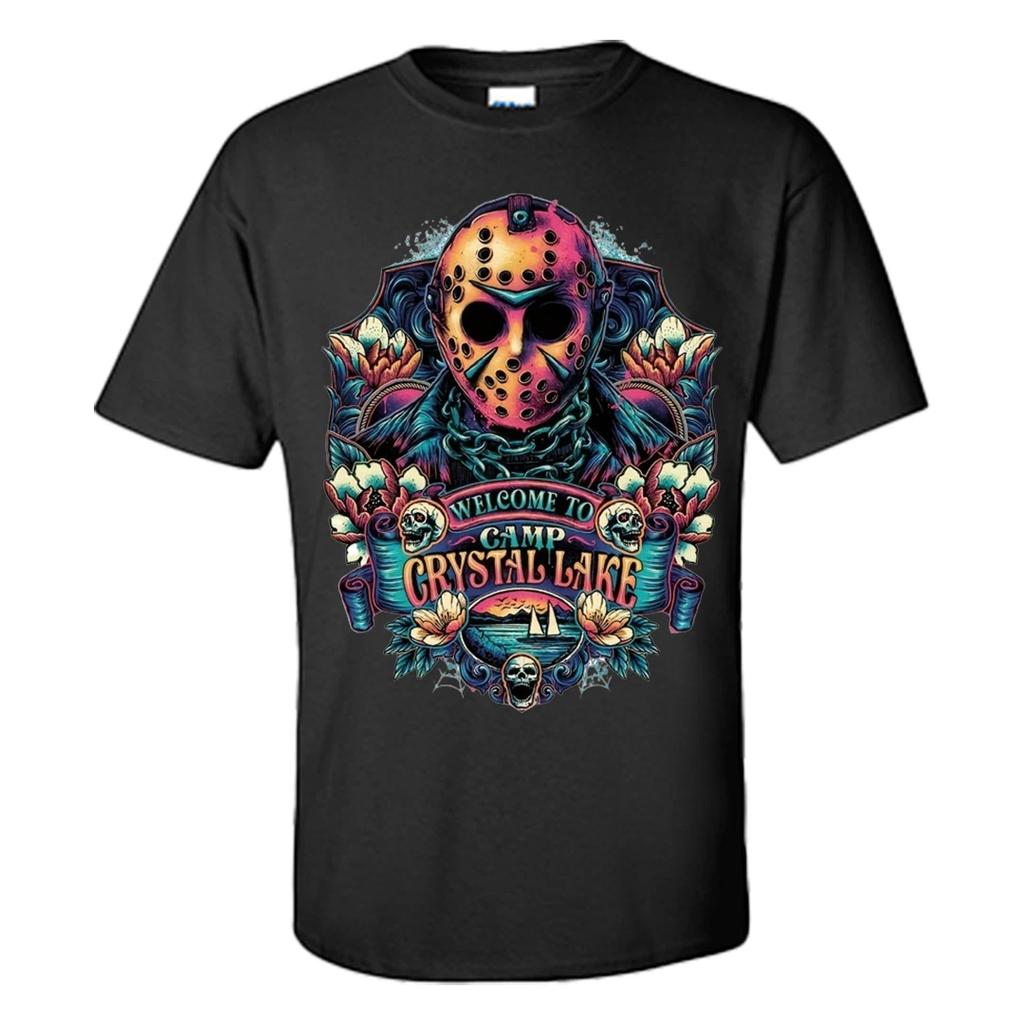 Friday the 13th T Shirt Jason Voorhees welcome to Camp Crystal Lake Tee S-XXXL