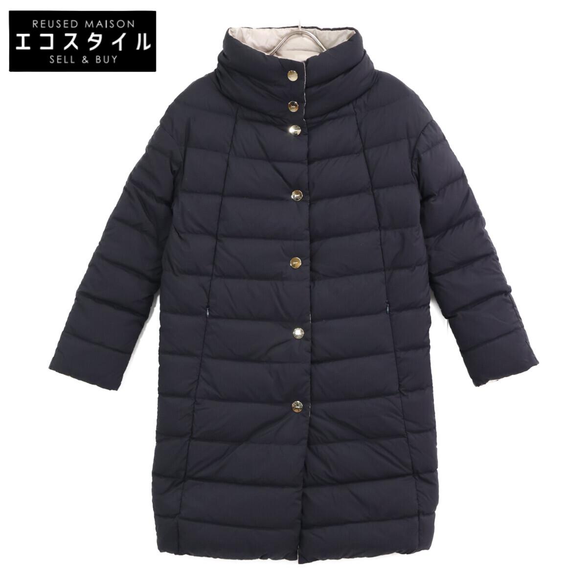 

HERNO Black x Gray PI0844D Reversible Long Down Coat coat 38 Black/GrayUsed