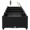 Garden Planter Set 4 pcs Black 160 x 40 x 22 cm Plastic