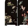 Kinesisk Design Mini Skärmprydnad 3-delad Skiljevägg Liten Bordsdekoration Fågel- och Blomtryck för