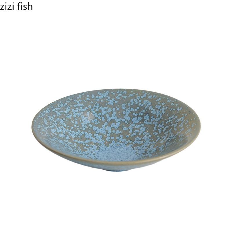 Grobes Keramikgeschirr im Vintage-Stil, kreative tiefe Schüssel, Obstschüssel, Salatschüssel, dicke Suppenschüsseln, Nudelschüsseln, rundes Spezialgeschirr