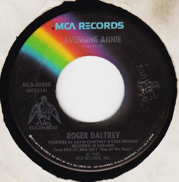 

7inch Record ROGER DALTREY Avenging Annie MCA40800 MCA Records 1977 US Rock Used