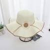 Wide Brim Bohemian Straw Hat Spring Summer Women's Sun Hat Trendy Folding Straw Hats  Vacation