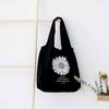 Daisy Canvas Shoulder Bag Student Handbag Women Small Shopping Bag Girl Flowers Casual Tote Bag