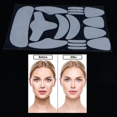16 Stück Anti-Falten-Pad aus Kunststoff für Gesicht, Stirn, Hals, Handpflege, Hautlifting-Tool, Aufkleberpad, Anti-Aging-Patch, wiederverwendbar