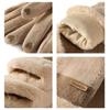 Thicken Winter Thermal Gloves Windproof Cashmere Elastic Mittens Women's Plush Gloves  Cold Weather
