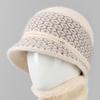 In the Elderly Hat Female Winter Mother Bucket Hat Wool Hat Old Lady Elegant Foreign Style Thickened Warm Basin Hat