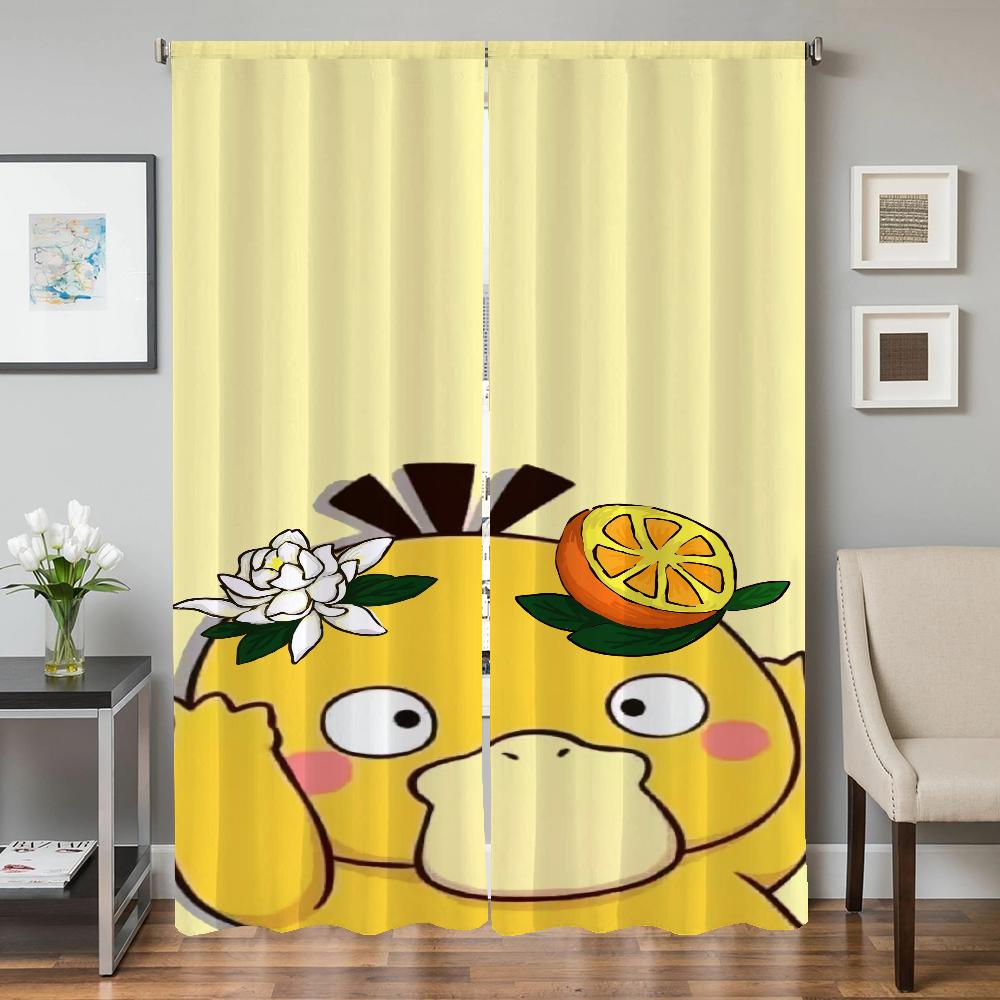 

Home Interior Kitchen Curtains For Living Room 2 Pieces Blackout Curtains Door Curtain P-Psyduck Partition Bedroom Decoration W50xH70cmx2pcs-CL
