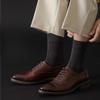 Mulberry Silk Socks for Men, Mid-calf Autumn Men's Business Socks, Antibacterial Long Stockings, Black Silk Socks for Men