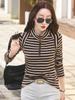 Cotton Turtleneck Tee Shirt Spring Femme Korean Long Sleeve T-shirt Button Women Casual Tops De Solid Camisetas Mujer