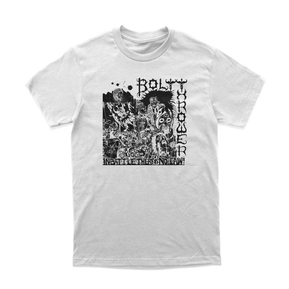 Unisex Short Sleeve Crew Neck Cotton T Shirt Bolt Thrower In Battle There Is No Law V2 L