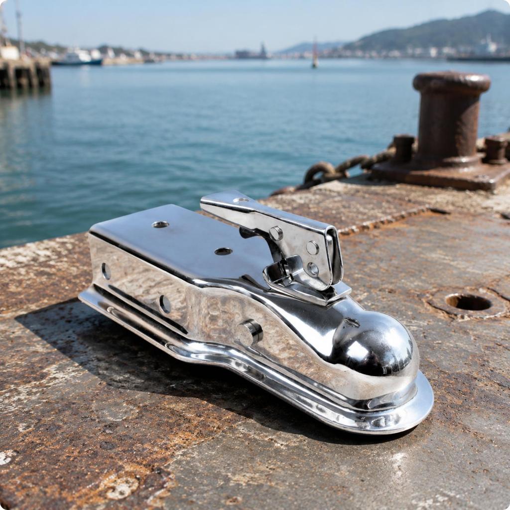 Trailer Coupler 316 Stainless Steel Locking Latch