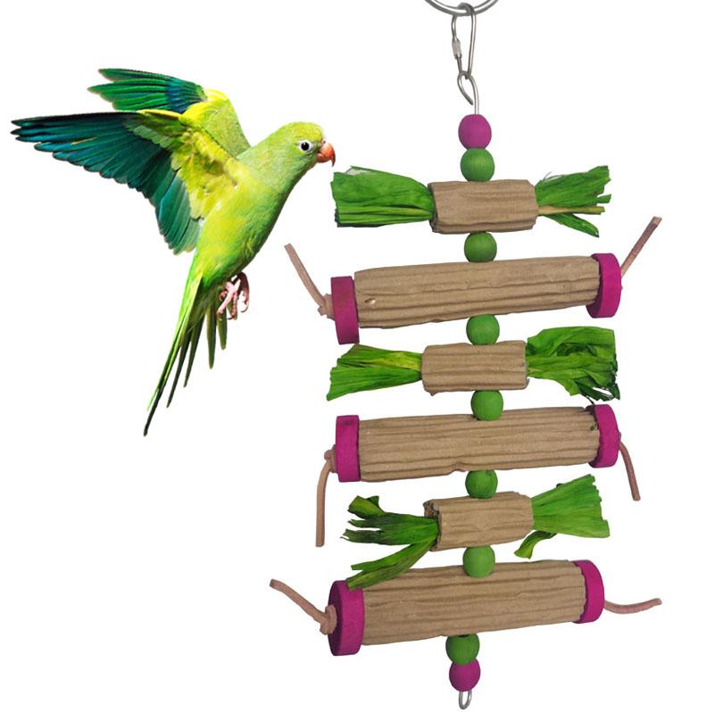 Parrot Toys Corrugated Board Natural Green Color Corn Leaf Bird Toy Bird Cage Chewing Toy