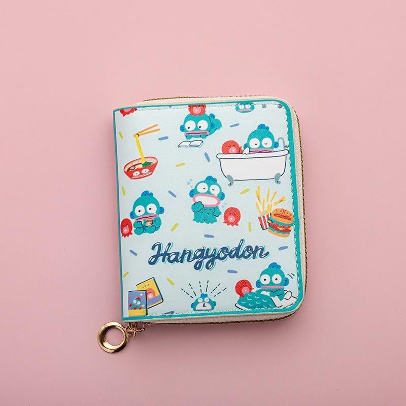 Women's cartoon animation buckle short wallet, card bag, change bag, multi-card position wallet, waterproof and ultra-light.
