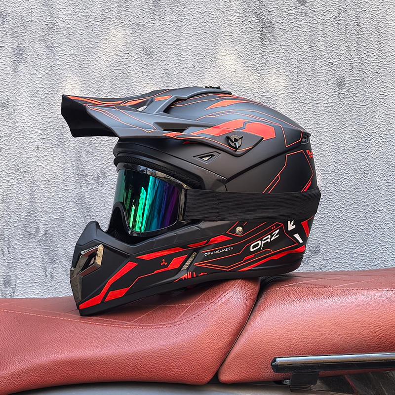 ORZ new off-road helmet motorcycle mountain descent helmet