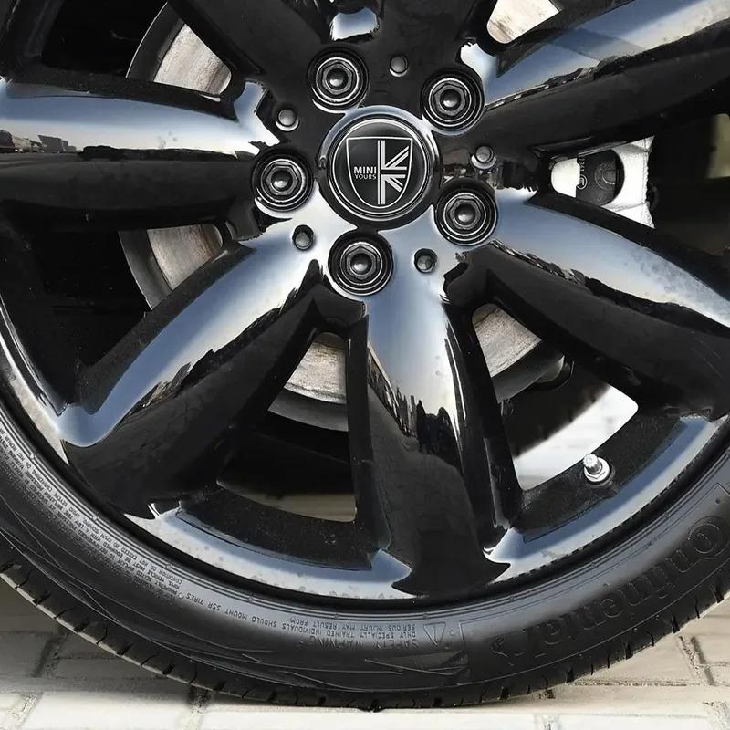 4PC 52mm Epoxy Car Styling Wheel Center Hub Caps Emblem Badge Stickers For MINI COOPER One S JCW R50 R53 F55 F56 R57 R58 R59 R60