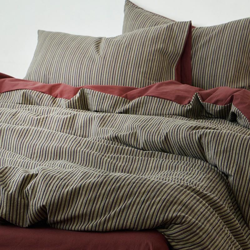 

Полосатый жаккардовый комплект из 4 предметов из хлопка, пододеяльник из чистого хлопка, постельное белье для отеля типа «постель и завтрак» 4 2.0m bed sheet 4pc