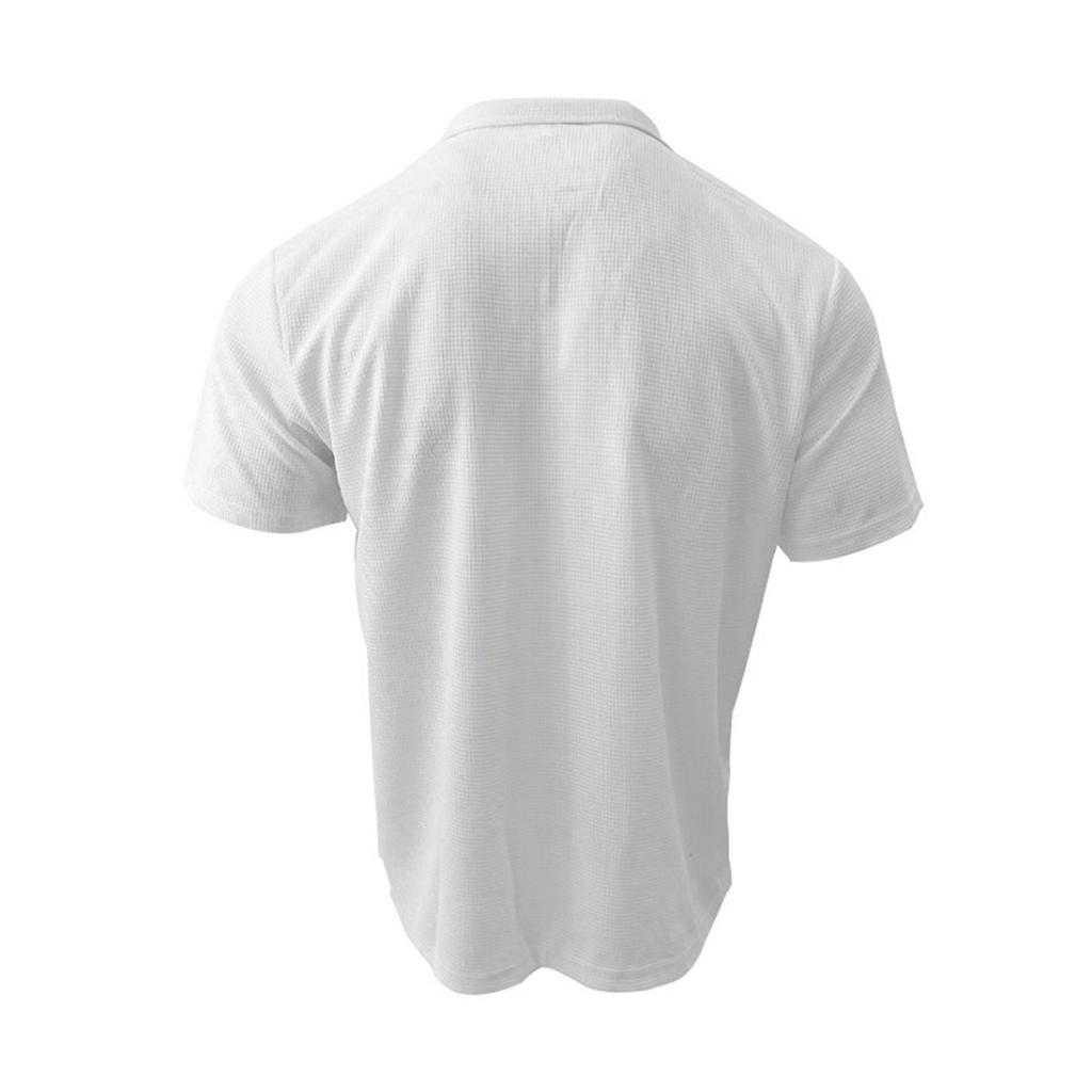 Men's Casual T-Shirt Short Sleeve Men's Solid Color Heavy Unbuttoned Cuban Collar Shirt