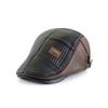 Unisex PU Leather Ivy Cap Adjustable Newsboy Beret Classic Golf Flat Cap Gatsby Driving Fishing Hat for Men And Women