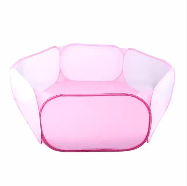 Pet Foldable Fence Multicolor Hexagonal Fence Net Polyester Cloth Pet Fence Tent Toy Puppy Rabbit Guinea Pig Small Animals