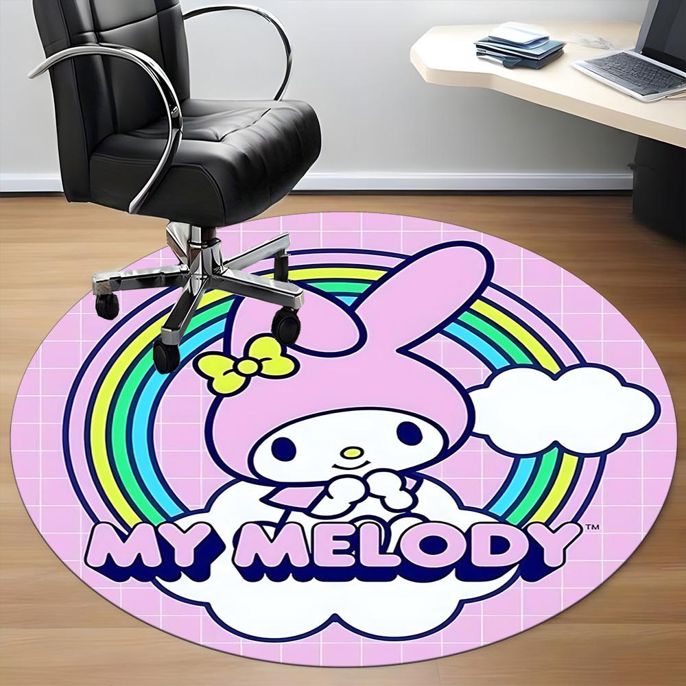 My Melody Sanrio Office Round Area Rug, Under Office Chairs Bedroom Living Room Home Decor A0908160