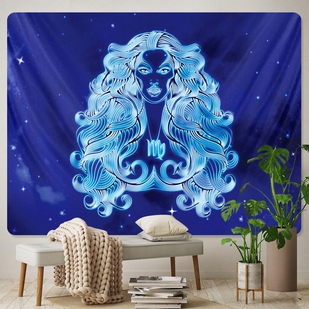 

Tarot Psychedelic Scene Home Decor Tapestry Hippie Mandala Wall Hanging Horoscope Divination Boho Yoga Mat Room Wall Decor 95X70CM