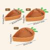 Handmade Carrot Woven Basket Carrot Shape Sturdy Pantry Bread Organizer Decorative Ventilated Fruit Serving Tray Easter Party