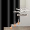 1Pc Minimalist Black Shower Curtains, Basic Soild-Color Waterproof Bathroom Accessories