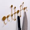 Metal 5/6 Hooks Rack Wall Mounted Towel Clothing Hanging Stand Door Hook  Entryway Kitchen Utensil