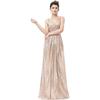 Women's Sequined Bridesmaid Dress Sleeveless Extra Long Evening Dress Prom Dress Gala Welcome Dress Women