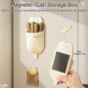 4 Pcs Plastic Food Clips with Magnetic Storage Box Sealing Clip with Cute Cat Fridge Magnet Holder for Food Storage Kitchen Home Decor