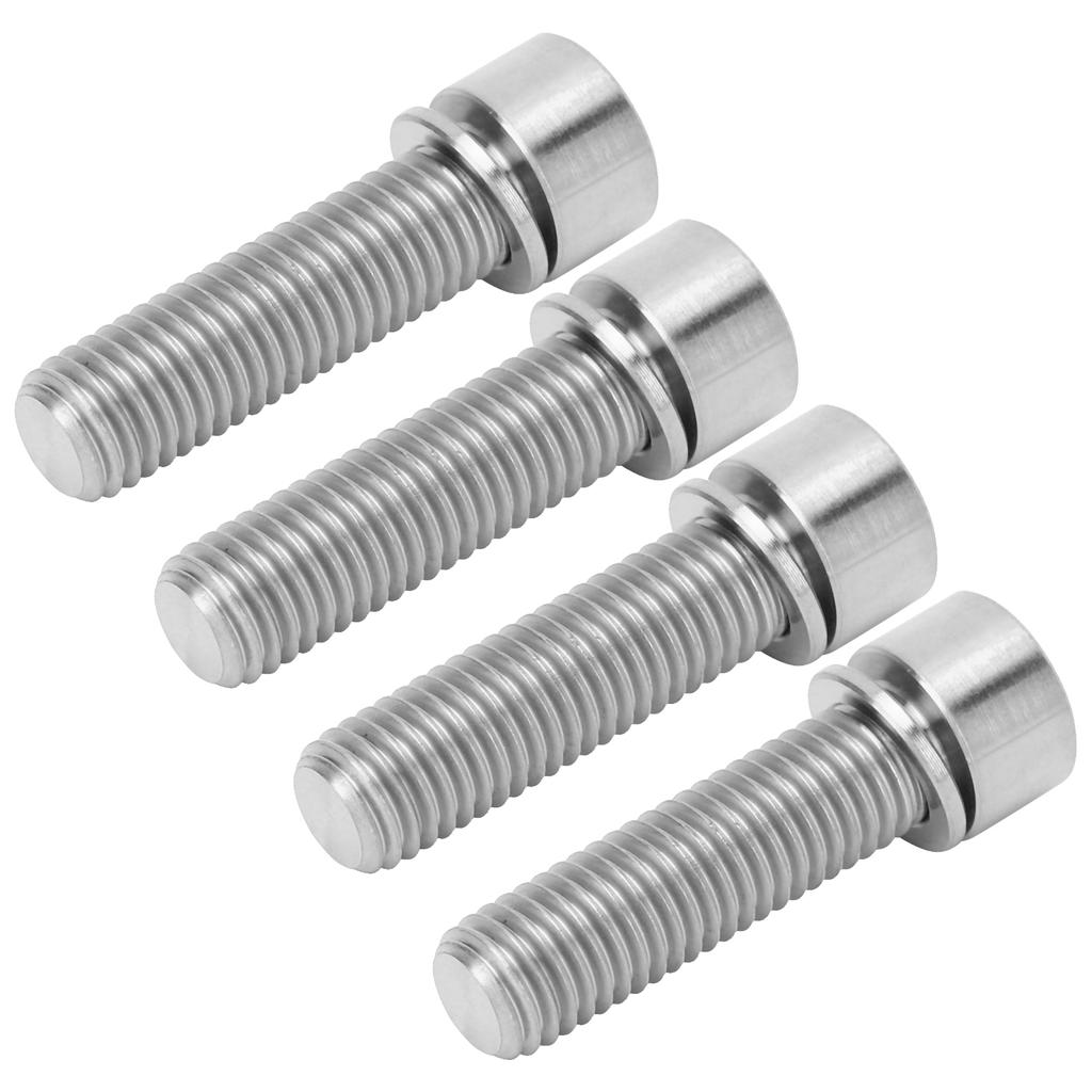 4Pcs Bike Handlebar Stem Bolts Screw Bicycle Titanium Alloy Stem Inner Hex Screws M7x25mmTitanium