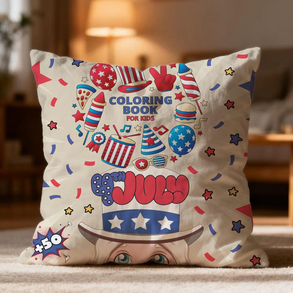 Modna Poszewka na Poduszkę Dzień Niepodległości Miękka Zmywalna Poszewka na Poduszkę Wieloscenariuszowa do Kanapy Łóżka Podróży Biura