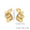 Vintage Metal Gold Color Flower Big Earrings for Women Fashion Floral Statement Earrings Jewelry Gift