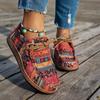 Damskor Casual Platta Sneakers - Färgglad Patchworkdesign, Snörning, Lätta, Bekväma skor för alla årstider, Vardagsskor | Livfulla Sneakers