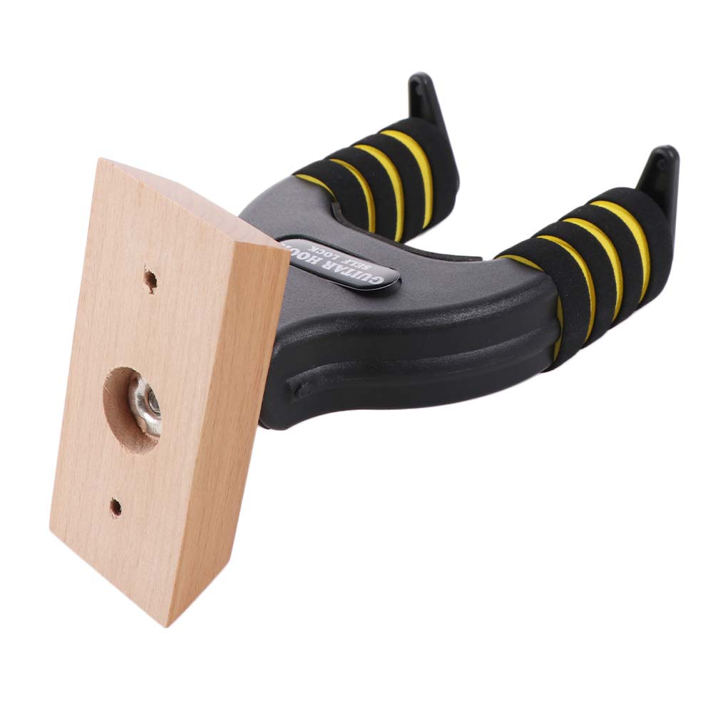 Wooden Base Guitar Hanger Detachable Ukuleles Bracket Wall Mount Stand Electric Bass