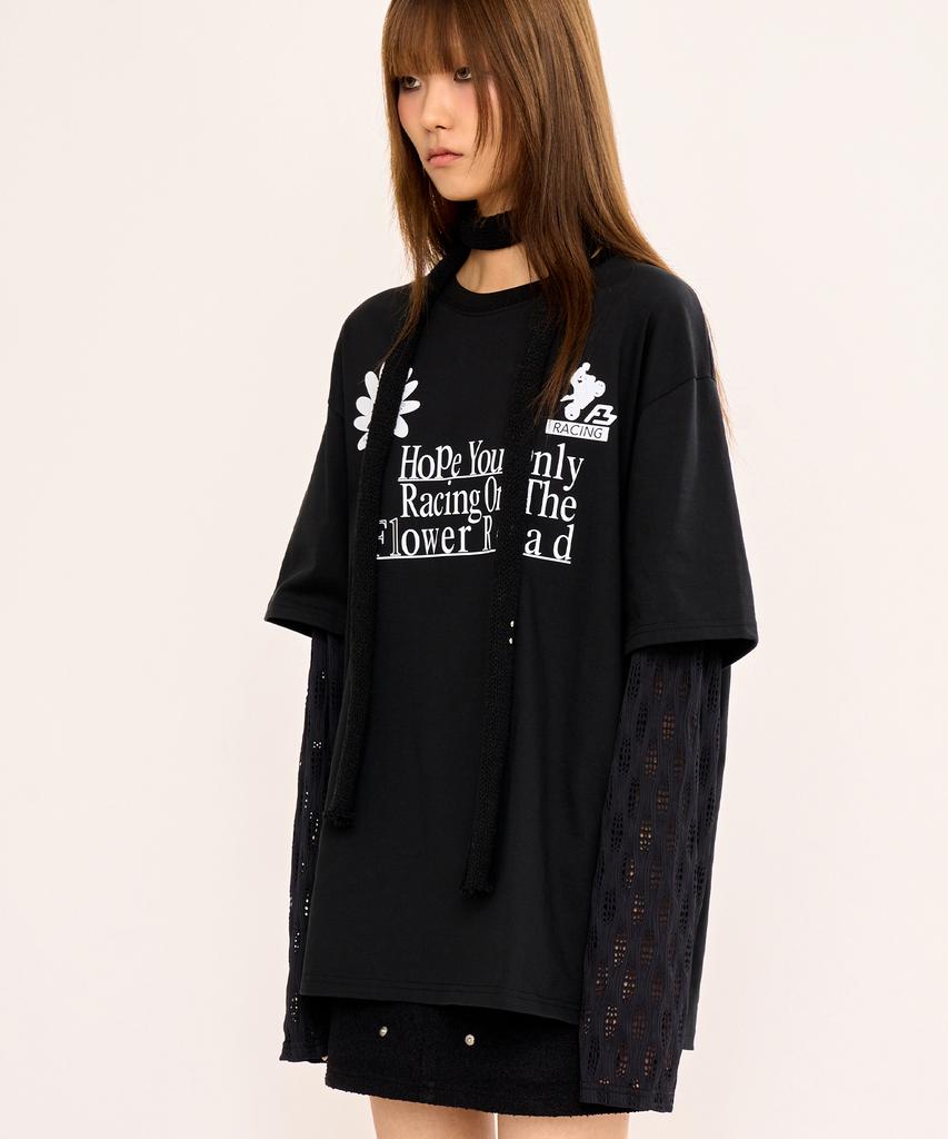 FANYOUNG Layered T-Shirt Black