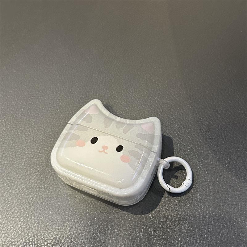 Is Korean cute gray kitten suitable for Apple AirPods 1 earphone case Pro1/1 generation earphone case