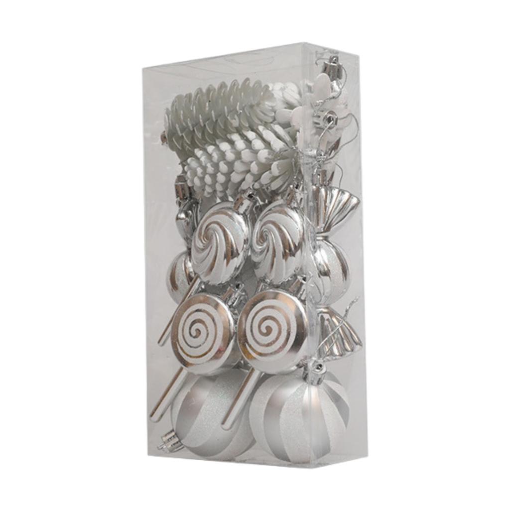 15Pcs Christmas Hanging Ornaments Decorative Xmas Balls Baubles for Holiday