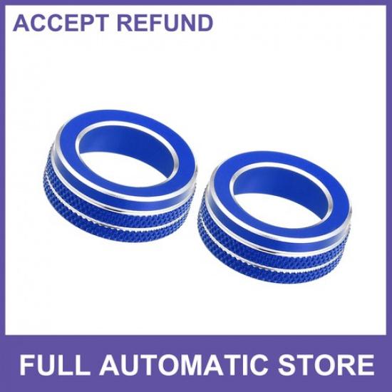 Volume Tune Knob Cover Rings TWO  for VW Tiguan 2018- Blue