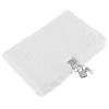 Lockable Notebook with Plush Cover for Student Plush Diary Book White