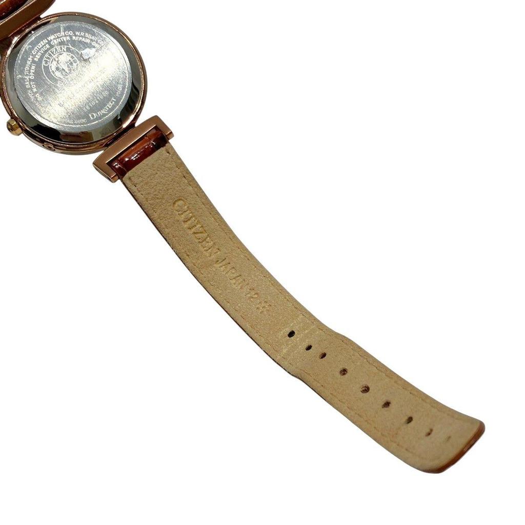 Used CITIZEN Cross Sea Solar Eco Drive Watch Total Weight Approximately 21.6g Titanium Genuine Leather Radio Solar Silver Dial H240-T021671 Women's