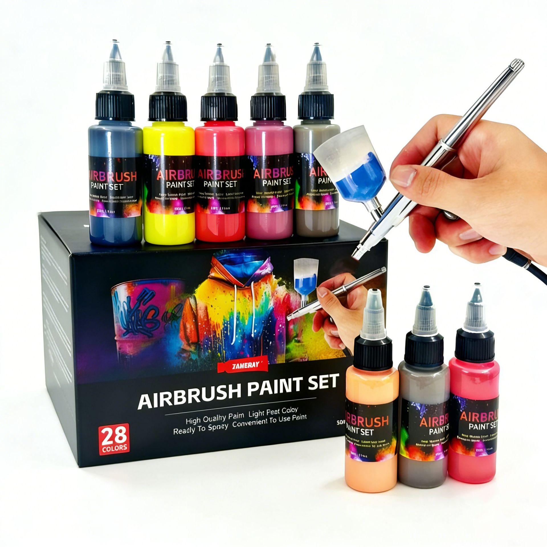 12/28 krāsu smalkas uzgaļa airbrush akrila