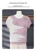 Women's Summer Ice Silk Short-Sleeve Knit Top - Loose Fit, Round Neck for Middle-Aged and Older
