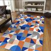 VIKAMA Abstract Geometric Crystal Flocking Bedside Carpets for Living Room Sofa Doormat Tables Mat Kitchen Non-slip Floor Rug
