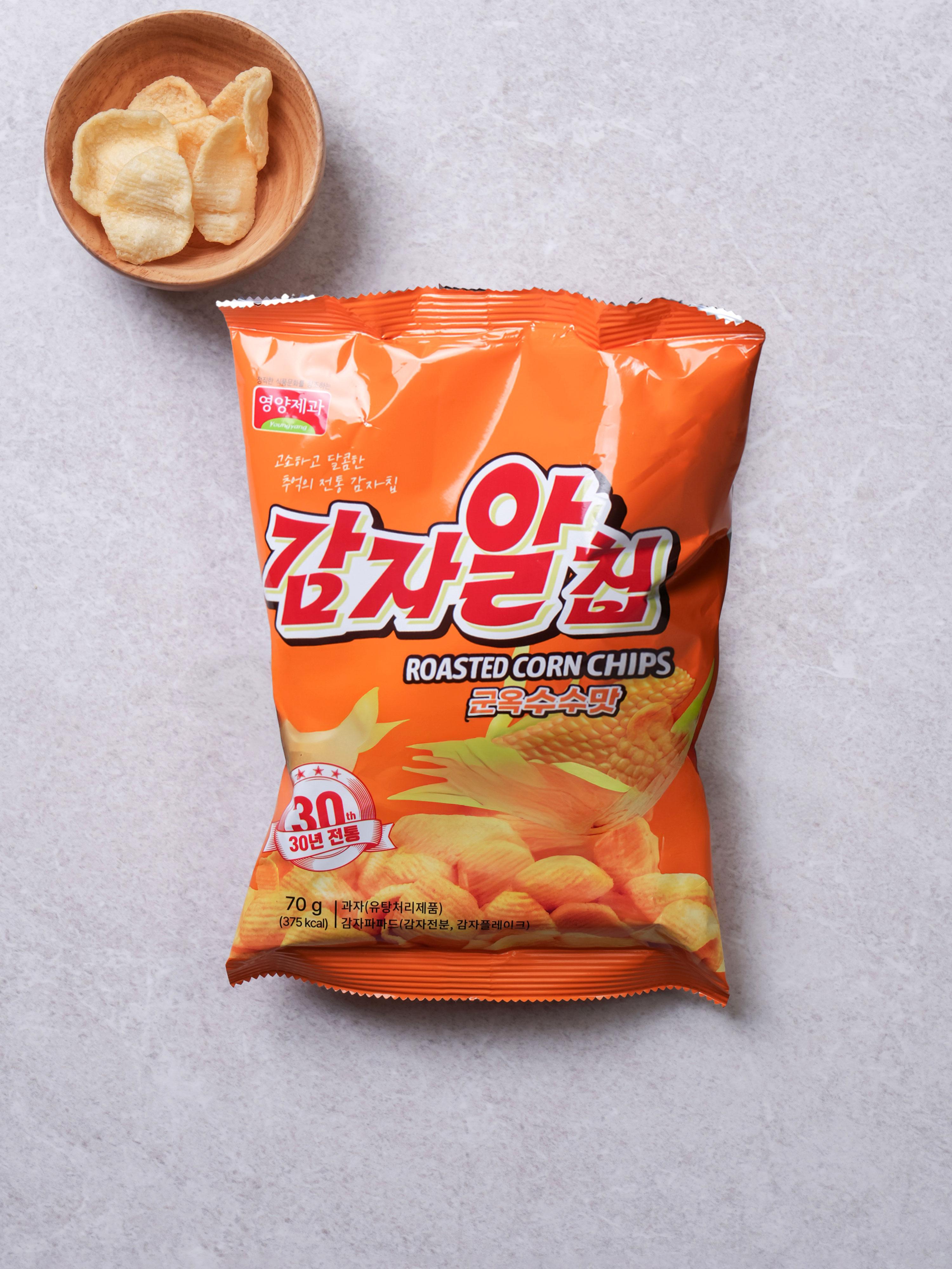 Korean Roasted Corn Potato Pellets Snack 70g 1ea