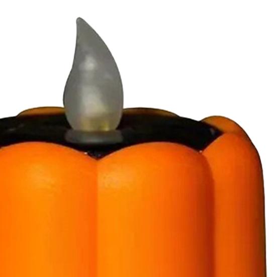 Zero Electricity Outdoor Illumination Solar Pumpkin Garden Light, Flickering LED Candle Lantern, Waterproof Lights Lawn Lamp for Patio Haunted